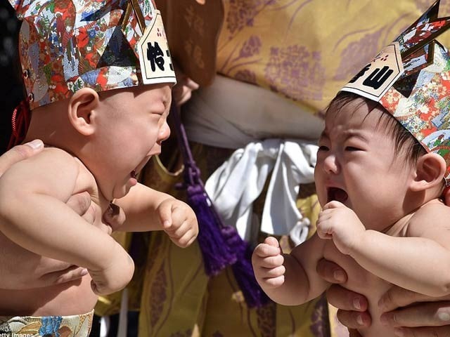’’لاک ڈاؤن کے بعد جاپان میں بچوں کے رونے کا مقابلہ پھر شروع‘‘