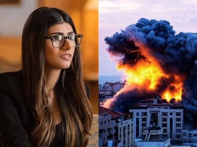 مظلوم فلسطینیوں کی حمایت کیلئے میا خلیفہ بھی میدان میں آگئیں