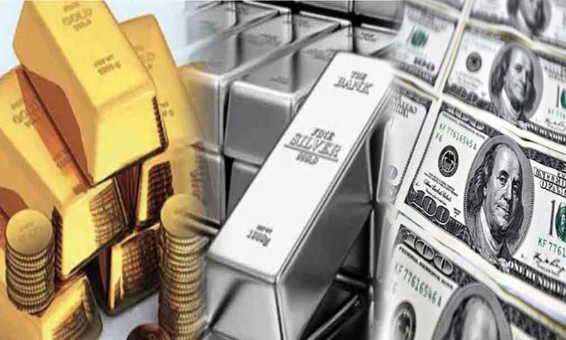 ڈالرکی قدر کم،سونا اور چاندی کی قیمتوں میں کمی ریکارڈ