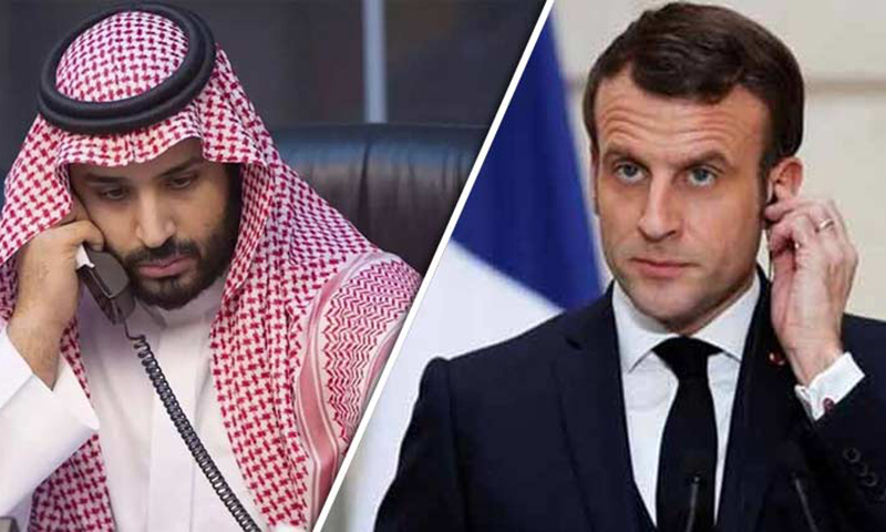 فرانسیسی صدر کا سعودی ولی عہد سے ٹیلیفونک رابطہ، فلسطین کے دو ریاستی حل پرگفتگو