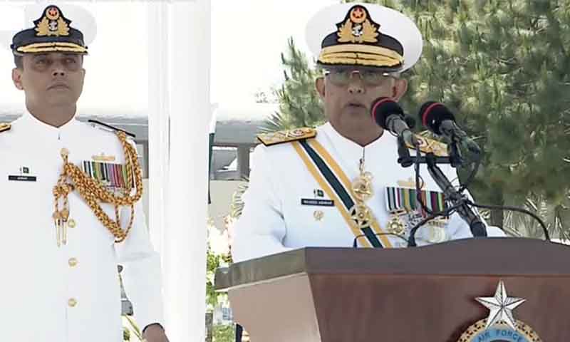 پاک فضائیہ جدید ٹیکنالوجی سے لیس مضبوط فورس ہے: نیول چیف ایڈمرل نوید اشرف